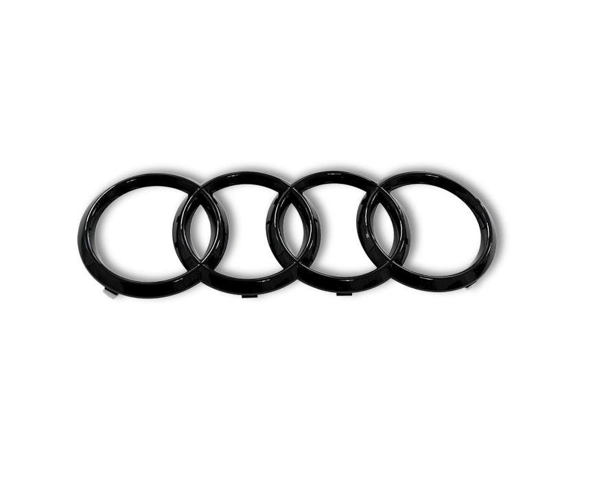 Required Automotive Gloss Black Front Audi Rings Badge 273MM