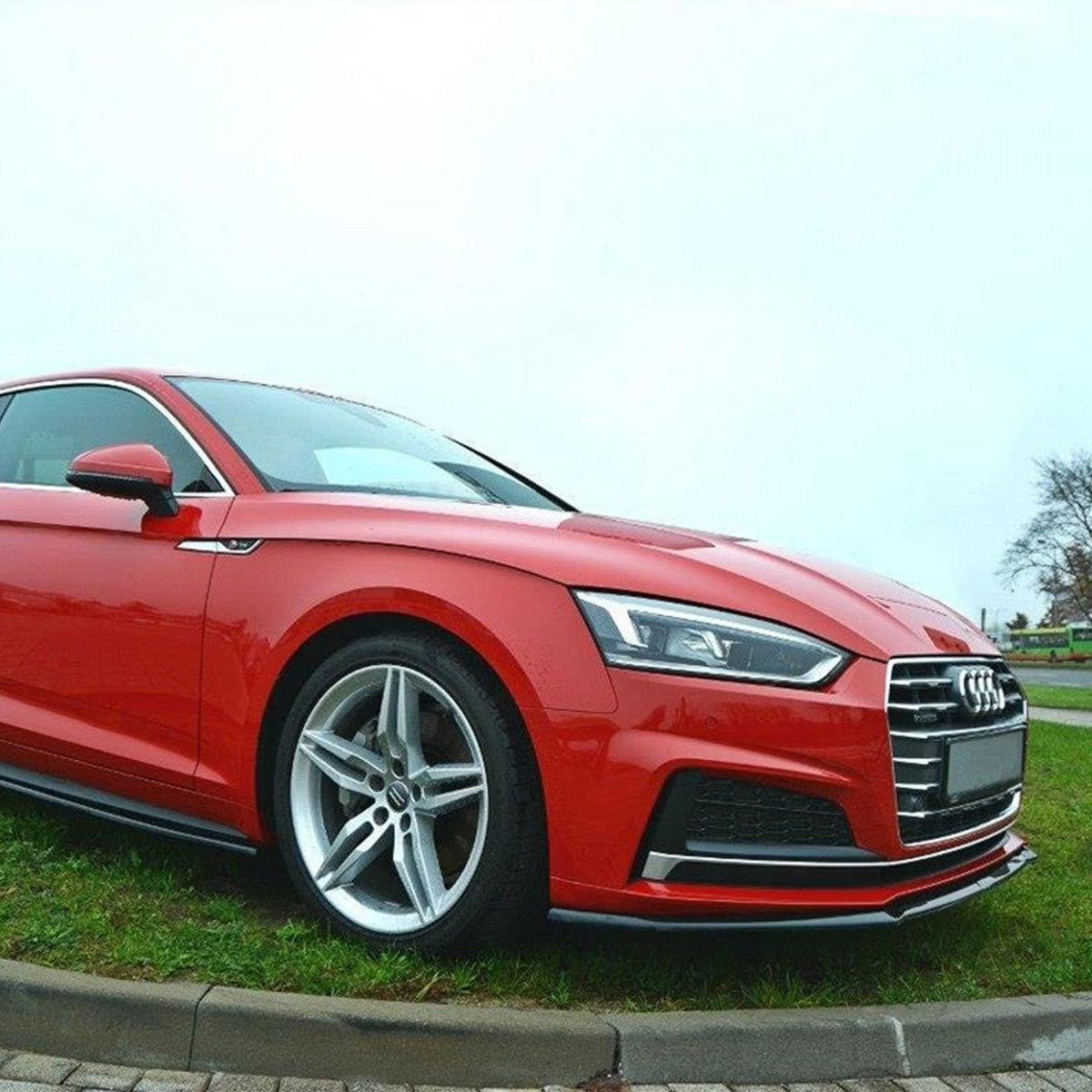 Maxton Design Audi S5 Pre-Facelift V2 Front Splitter In Gloss Black (B9/F5)