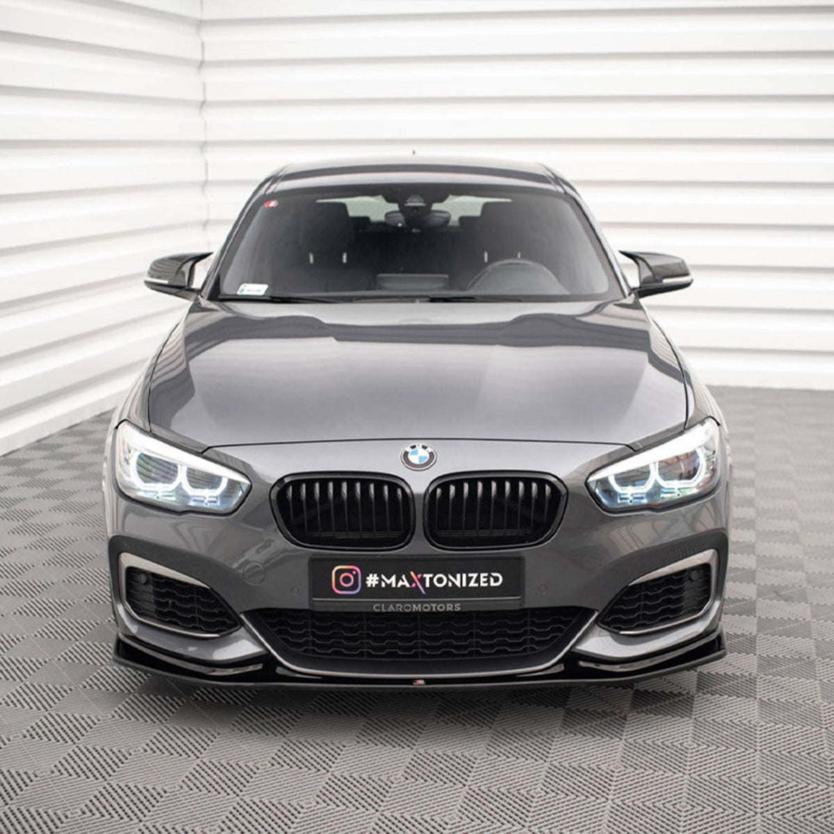 Maxton Design BMW 1 Series Front Splitter V3 In Gloss Black (F20/F21 LCI)