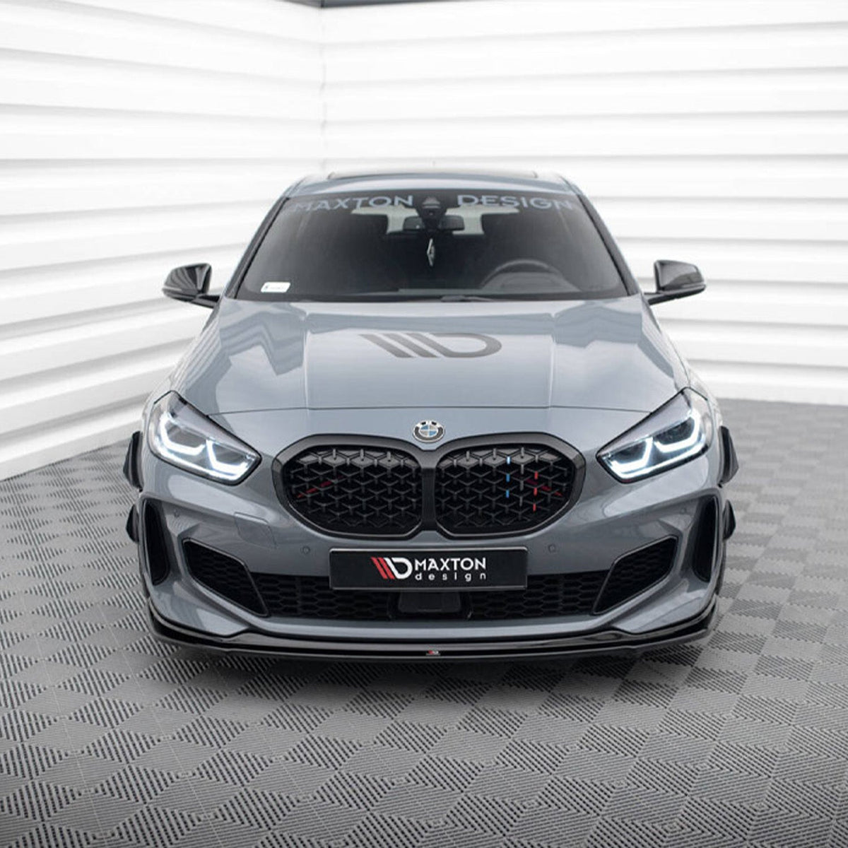 Maxton Design BMW M135i/1 Series M Sport V1 Front Splitter In Gloss Black (F40)