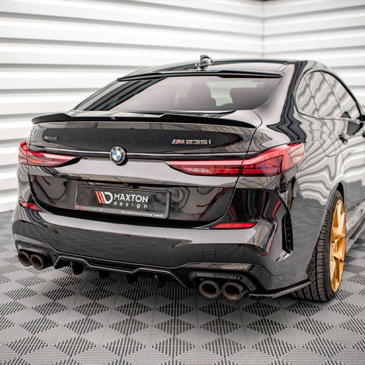 Maxton Design BMW M235i Gran Coupe Rear Diffuser In Gloss Black (F44)