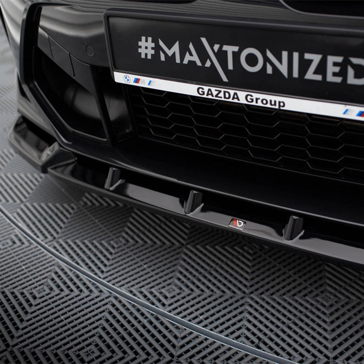 Maxton Design BMW X3M LCI V1 Front Splitter In Gloss Black (F97 Facelift 2022+)