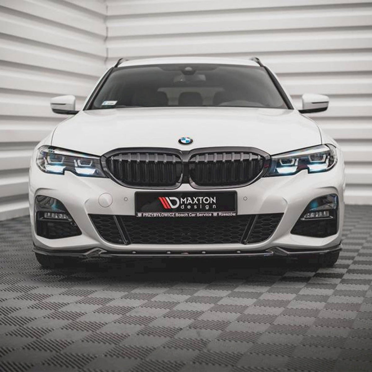Maxton Design BMW 3 Series M Sport V4 Front Splitter In Gloss Black (G20/G21 Pre-LCI)