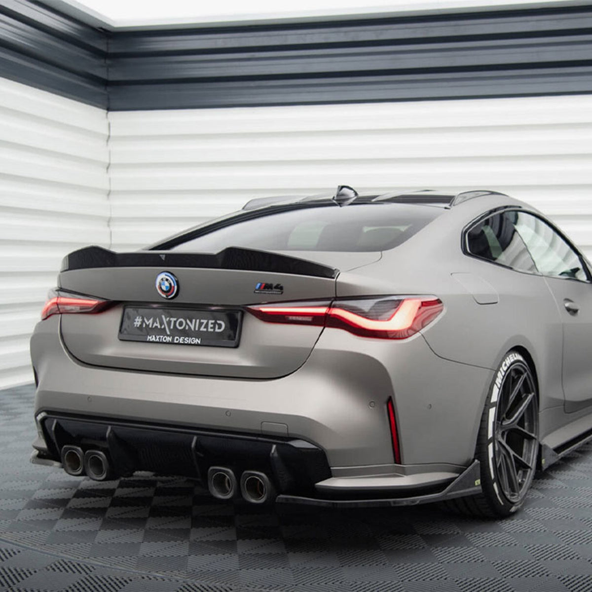 Maxton Design BMW M4 V3 CSL Look Rear Side Splitters In Gloss Black (G82/G83)