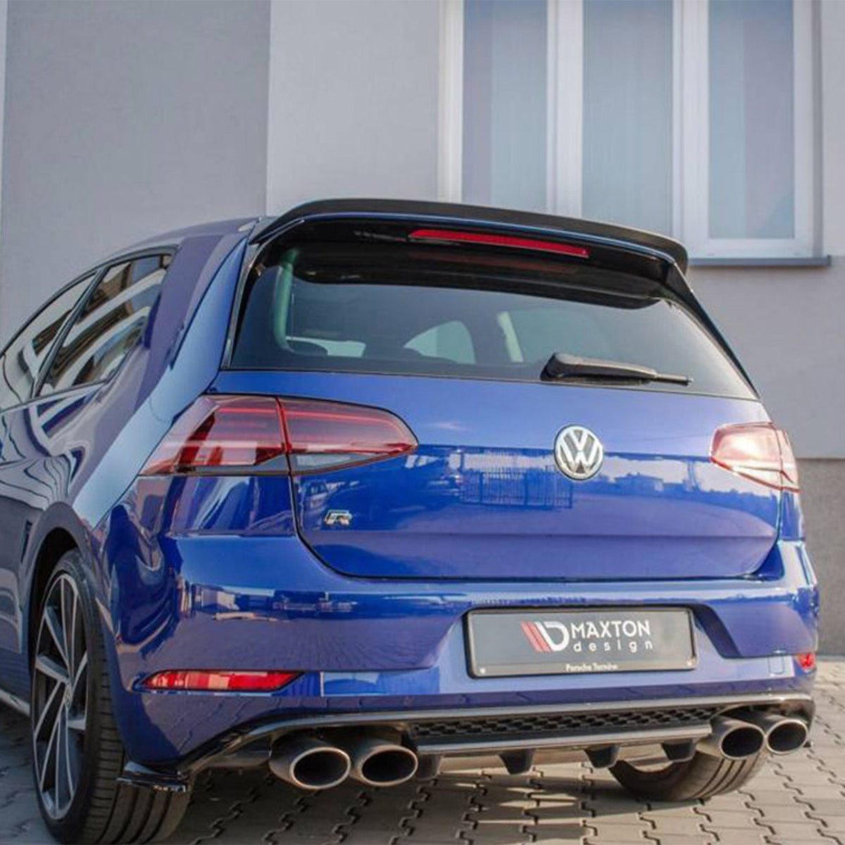 Maxton Design Volkswagen Golf R/R-Line/GTI V1 Rear Spoiler Cap In Gloss Black (Mk7/7.5)