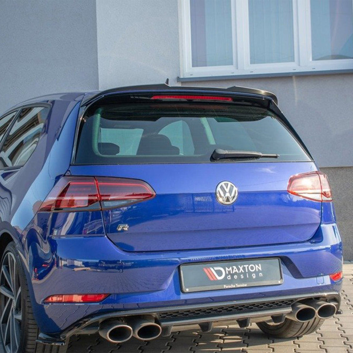 Maxton Design Volkswagen Golf R/R-Line/GTI V2 Rear Spoiler Cap In Gloss Black (Mk7/7.5)