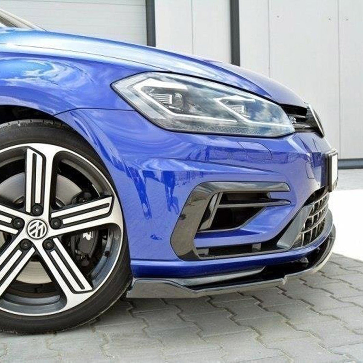 Maxton Design Volkswagen Golf R V1 Front Splitter In Gloss Black (Mk7.5)