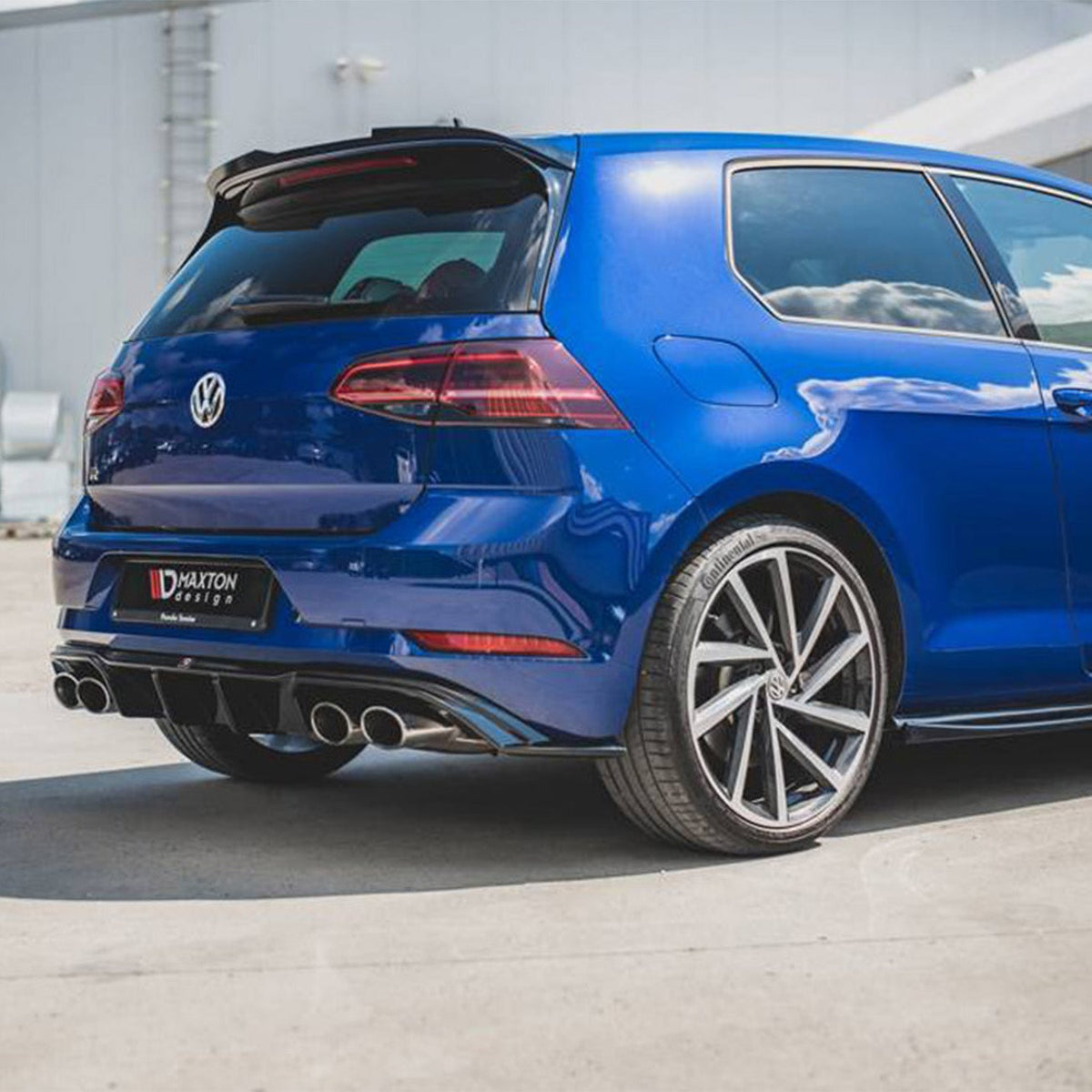 Maxton Design Volkswagen Golf R V3 Rear Diffuser In Gloss Black (Mk7.5)