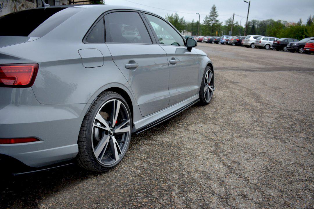 Maxton Side Skirts Diffusers Audi RS3 8V Facelift Sedan (2017-20)
