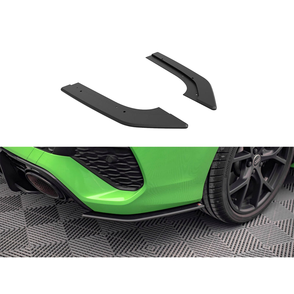 Maxton Street Pro Rear Side Splitters for Audi RS3 Sedan 8Y (2020-)