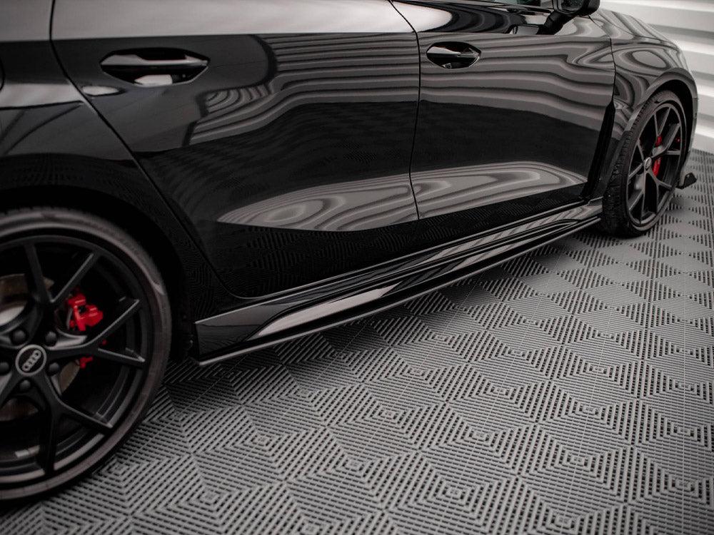 Maxton Street Pro Side Skirts Diffusers AUDI RS3 Sportback 8Y (2020-) in Black
