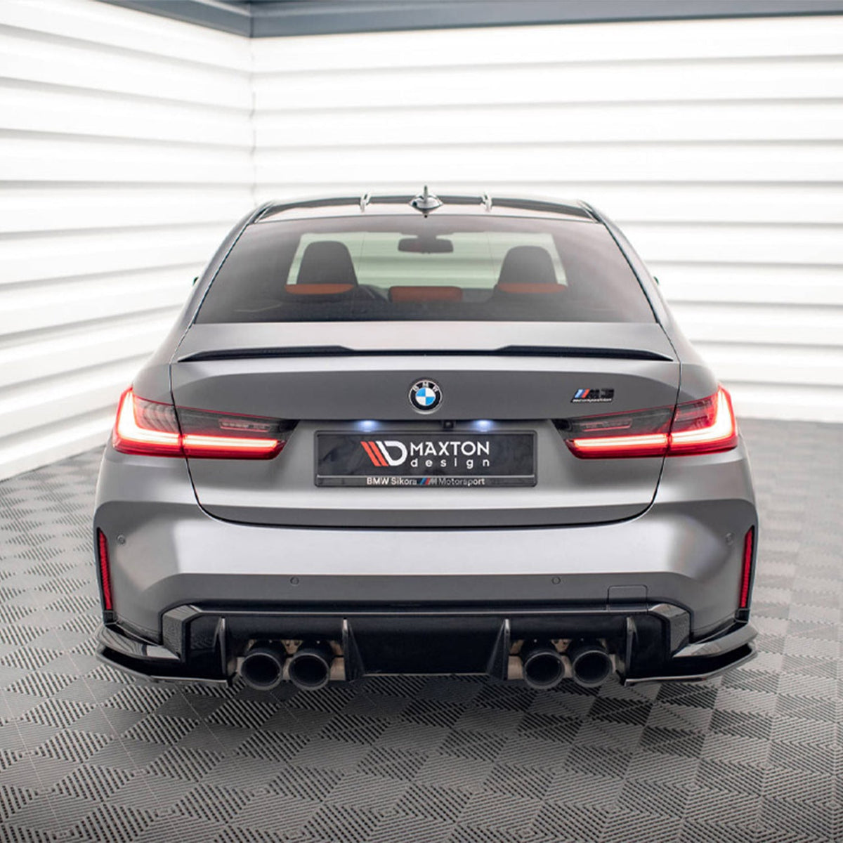 Maxton Design BMW M3 V2 Rear Side Splitters In Gloss Black (G80)