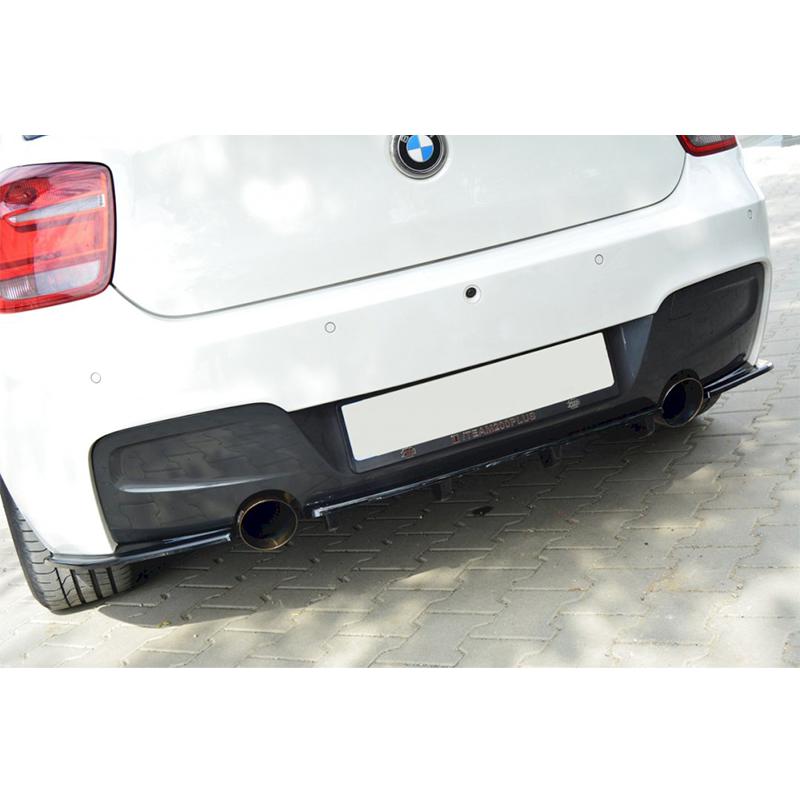 Rear Side Splitters BMW 1 F20/F21 M-Power (Preface) In Gloss Black