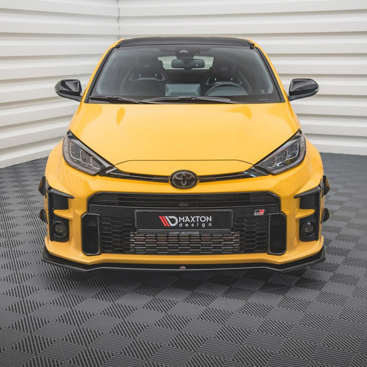 Maxton Design Toyota GR Yaris Front Bumper Canards In Gloss Black (Mk4)