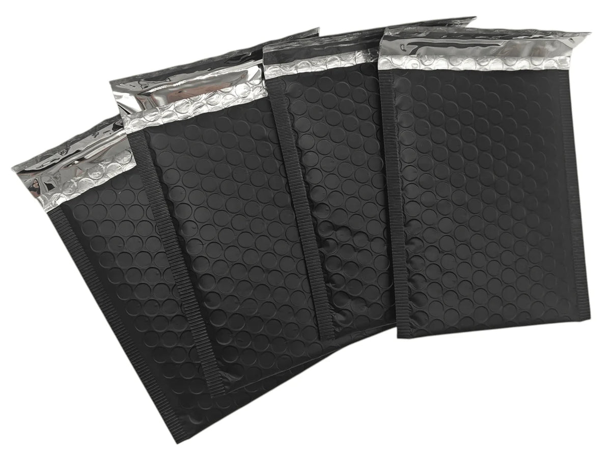 100 Pack Black Padded Mailing Envelopes