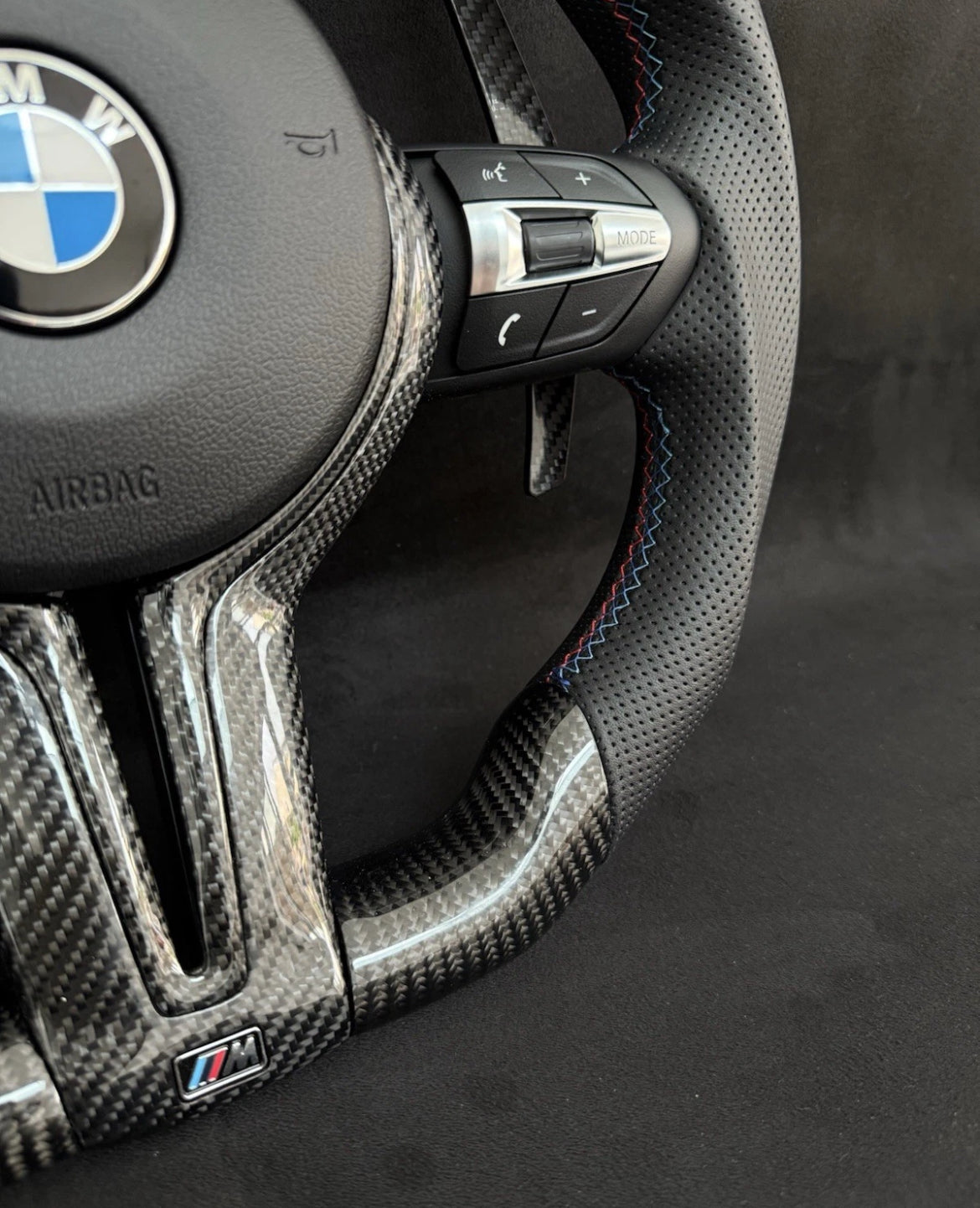 Real Carbon Fiber BMW steering wheel