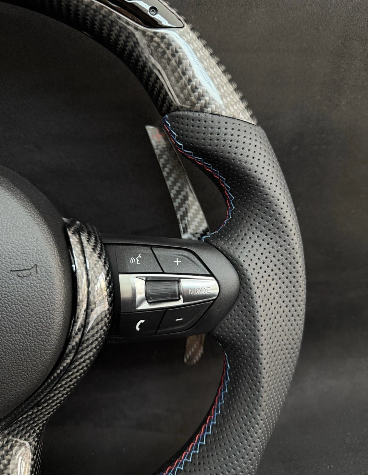 Real Carbon Fiber BMW steering wheel