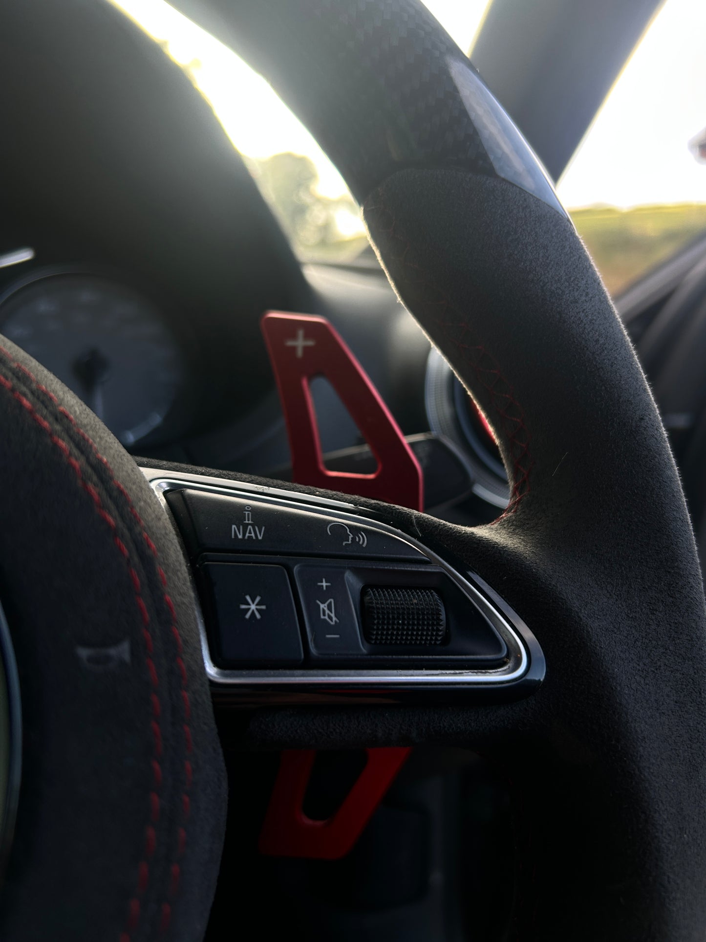 Carbon Fiber & Alcantara Flat-Bottom Steering Wheel | Fits Audi A3 S3 RS3 (8V) 2015–2020