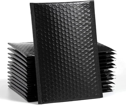 100 Pack Black Padded Mailing Envelopes