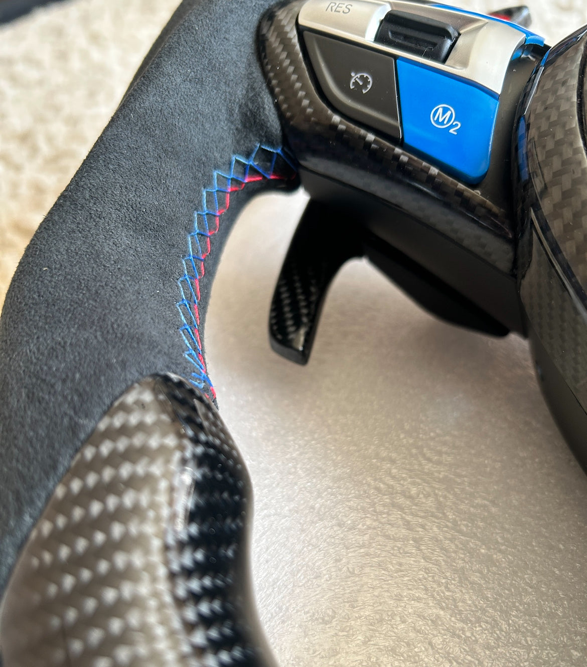 BMW Steering wheel buttons, LED,trims, high quality Alcantara.