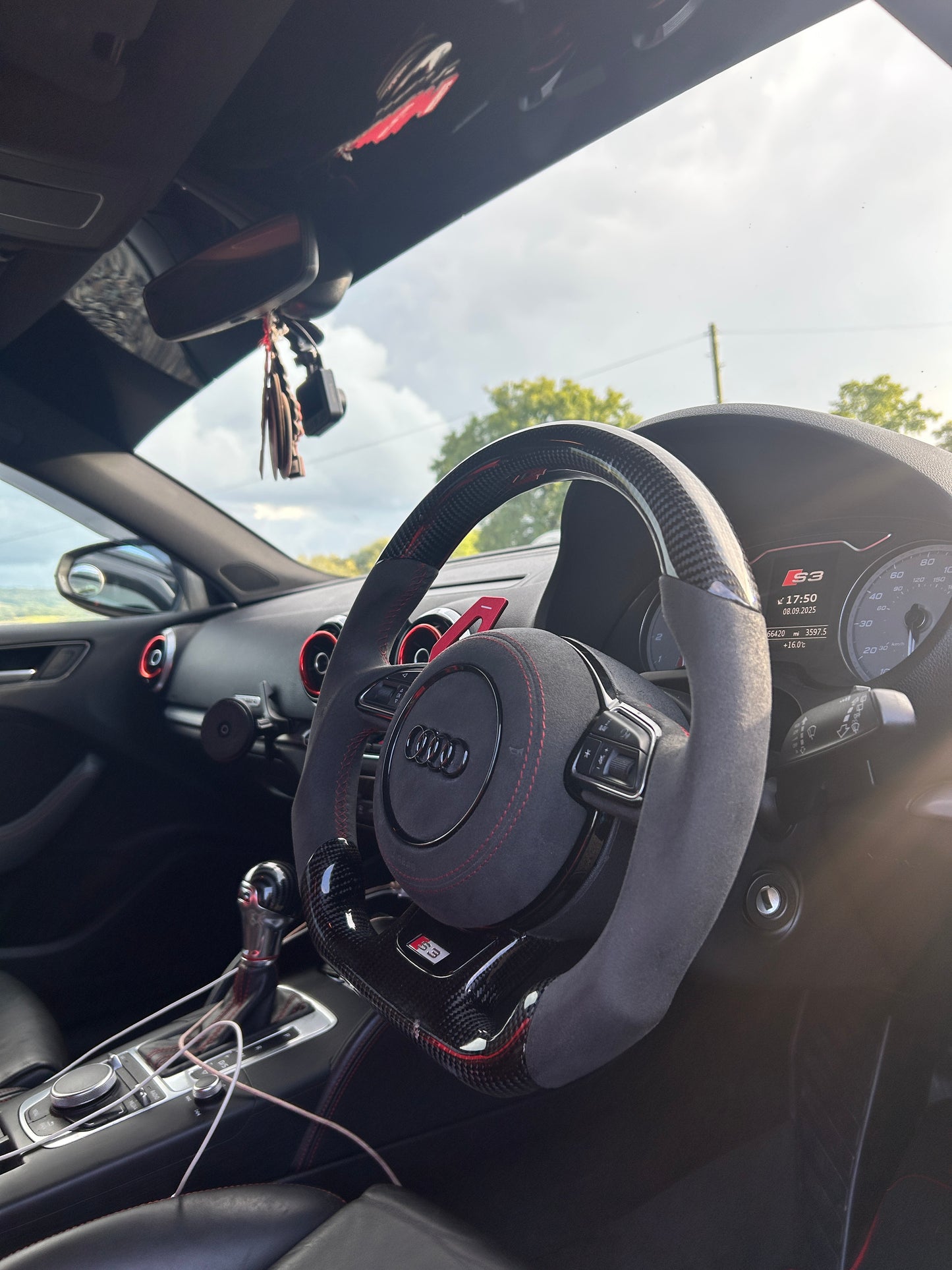 Carbon Fiber & Alcantara Flat-Bottom Steering Wheel | Fits Audi A3 S3 RS3 (8V) 2015–2020