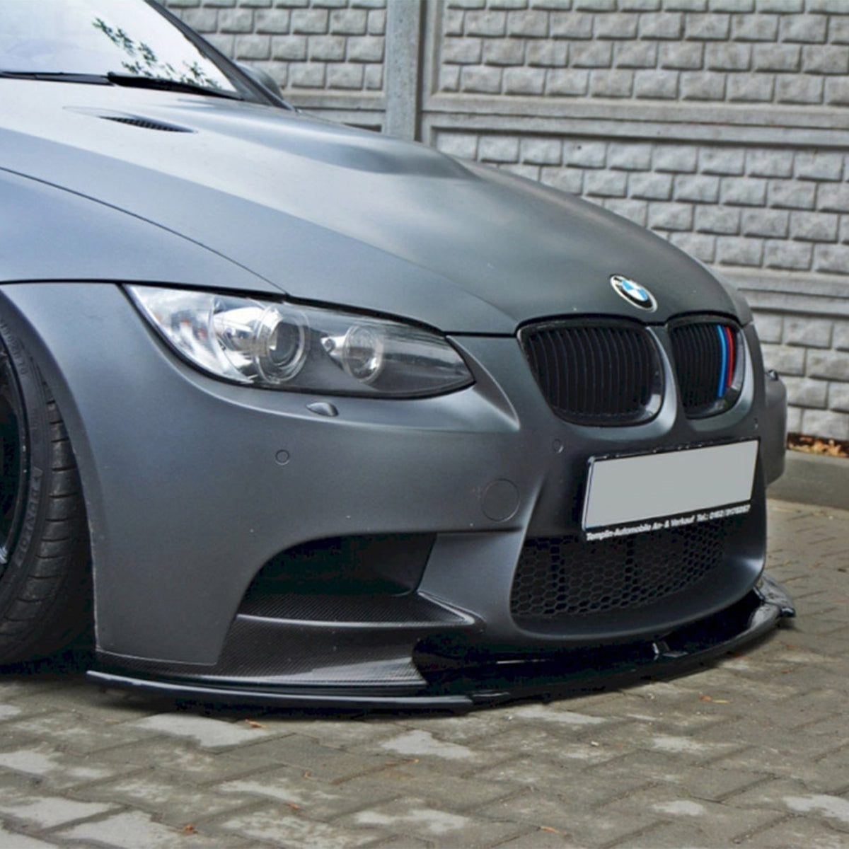 Maxton Design BMW M3 Front Lip In Gloss Black For M Performance Front Splitter (E92 & E93)