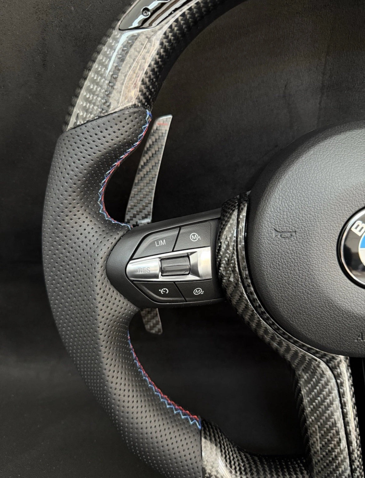 Real Carbon Fiber BMW steering wheel
