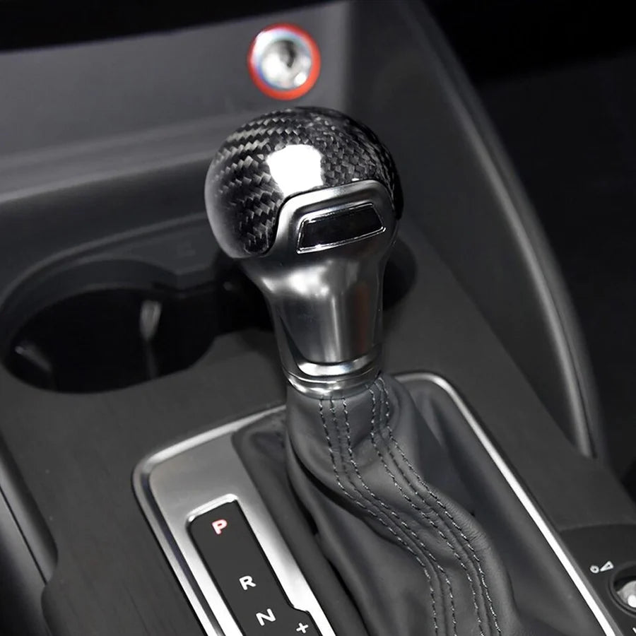 Audi Genuine Carbon Fibre Gear Shift Knob Boot Cover Trim – A3, S3, TT & Q2L | Interior Styling Accessory | Required Automotive