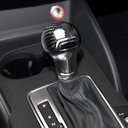 Audi Genuine Carbon Fibre Gear Shift Knob Boot Cover Trim – A3, S3, TT & Q2L | Interior Styling Accessory | Required Automotive