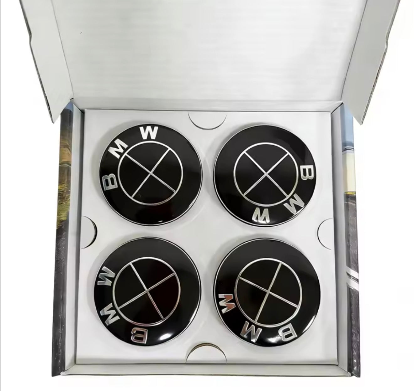 Required Automotive Floating BMW Centre Caps – Self-Levelling Alloy Wheel Centre Caps (Set of 4)
