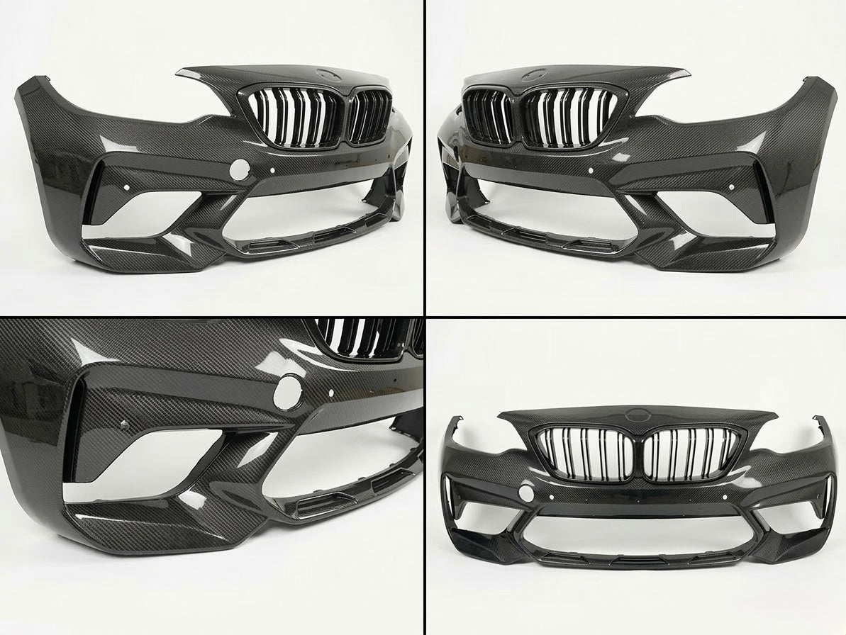 BMW M2 / M2 Competition F87 (2014–2022) Real Dry Carbon Fibre Front Bumper – Required Automotive