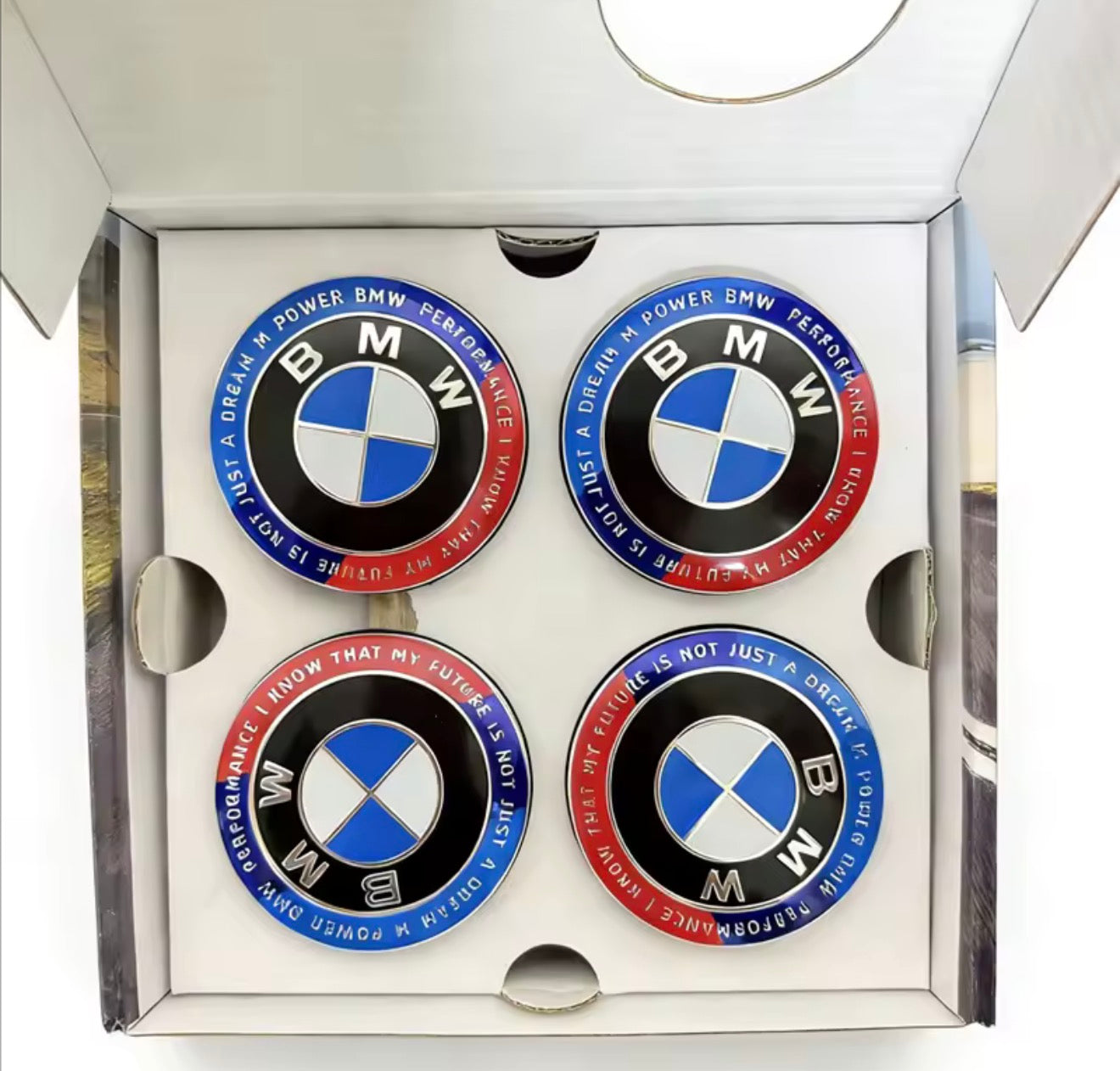 Required Automotive Floating BMW Centre Caps – Self-Levelling Alloy Wheel Centre Caps (Set of 4)