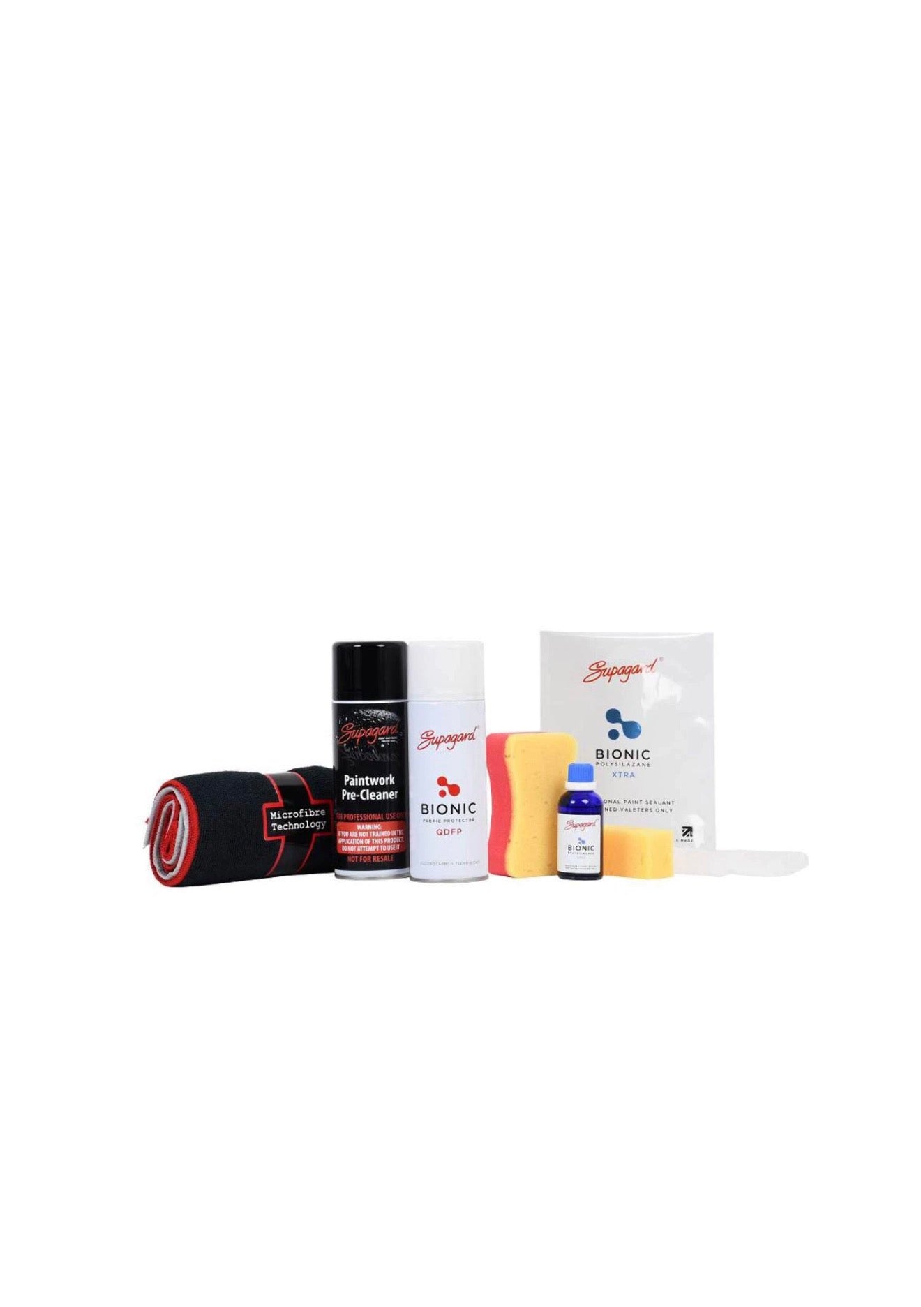 Superguard Ceramic Coating + detailing product kit bag