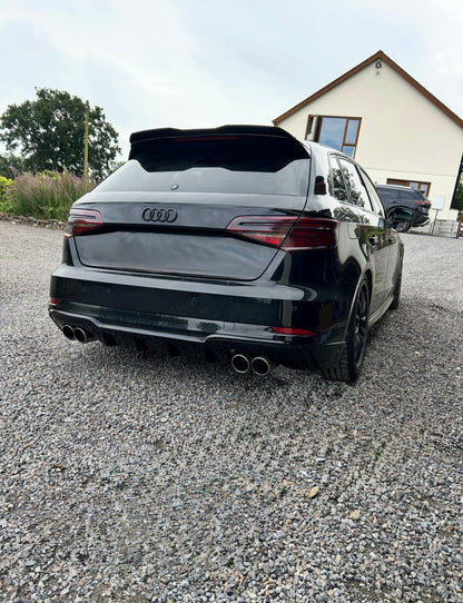 AUDI A3/S3 8V FACELIFT SPORTBACK 5 DOOR GLOSS BLACK DIFFUSER-Required Automotive