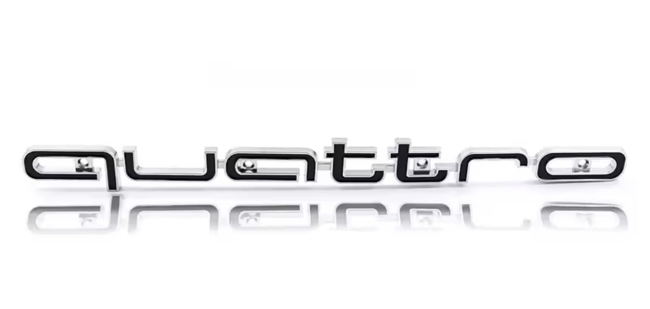 Required Automotive Quattro Badge for Honeycomb Grille – Fits Audi RS3 RS4 RS5 RS6 RS7 A3 A4 A5 A6 A7 A8 Q3 Q5 Q7 S3 S7