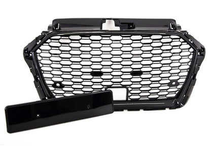 Required Automotive Audi A3 S3 8V Honeycomb Front Grille Gloss Black 2016–2020 Automotive Grill