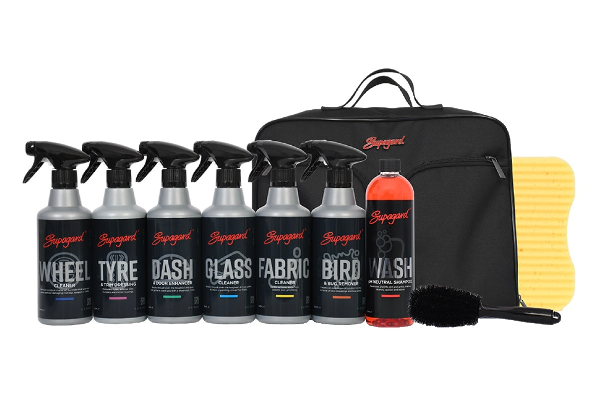 Superguard Ceramic Coating + detailing product kit bag