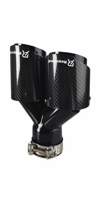 Required Automotive Carbon Dual Exhaust tips 4inch (Left)