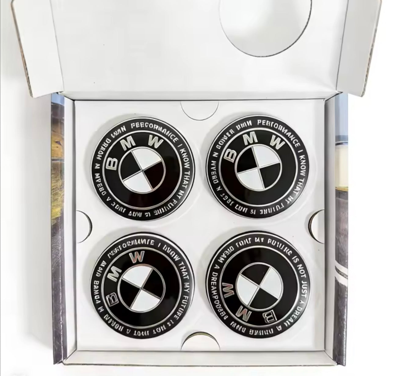 Required Automotive Floating BMW Centre Caps – Self-Levelling Alloy Wheel Centre Caps (Set of 4)