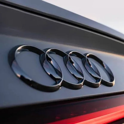 Gloss Black Rear Audi Rings Badge Emblem – Boot Trunk Logo for Audi A3 A4 A5 A6 A7 Q3 Q4 Q5 Q7 S3 S4 S5 RS3 RS5