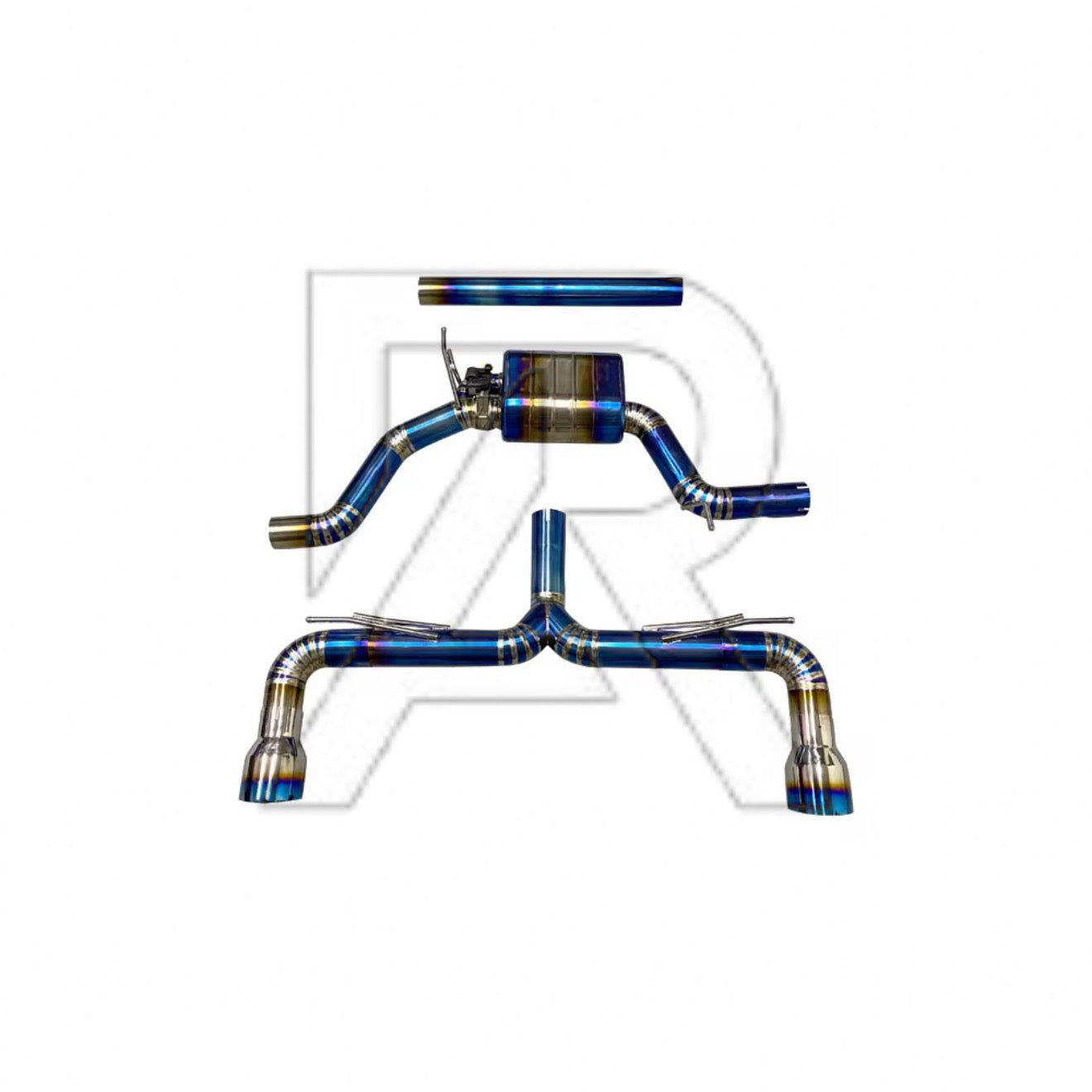 Required Automotive Titanium 3-Inch Remote Valvetronic Exhaust System for VW Golf MK7 / MK7.5