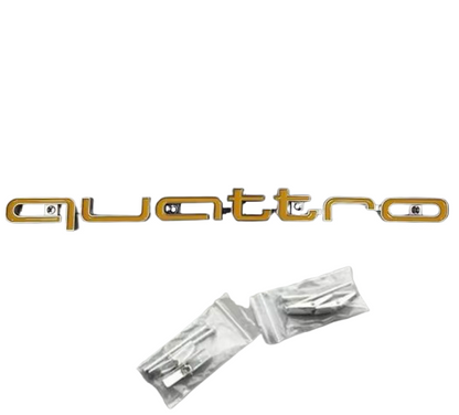 Required Automotive Quattro Badge for Honeycomb Grille – Fits Audi RS3 RS4 RS5 RS6 RS7 A3 A4 A5 A6 A7 A8 Q3 Q5 Q7 S3 S7