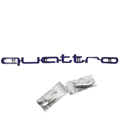 Required Automotive Quattro Badge for Honeycomb Grille – Fits Audi RS3 RS4 RS5 RS6 RS7 A3 A4 A5 A6 A7 A8 Q3 Q5 Q7 S3 S7