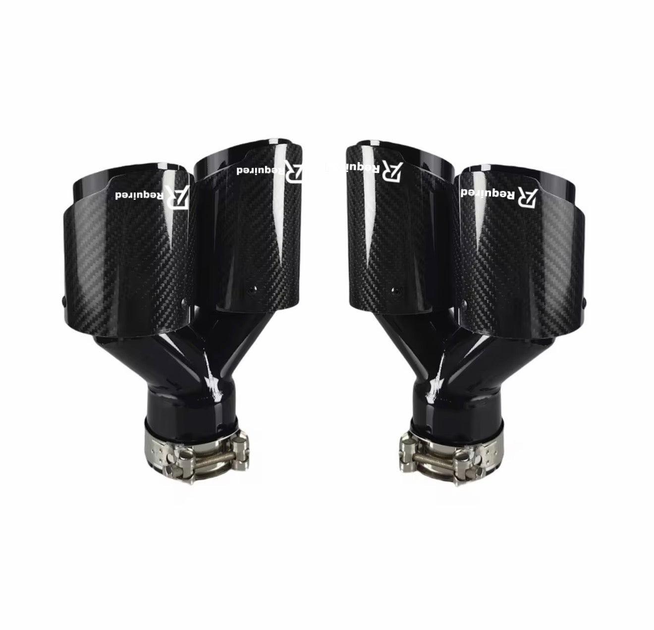 Required Automotive Carbon Quad Exhaust tips 4inch
