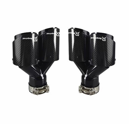 Required Automotive Carbon Quad Exhaust tips 4inch