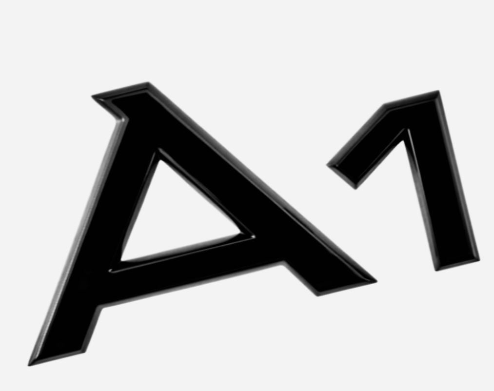 Audi A1 Rear Gloss Black Rings Badge - Required Automotive