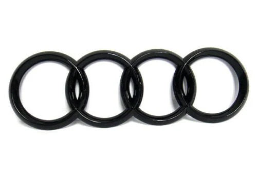 Required Automotive Gloss Black Front Audi Rings Badge 273MM