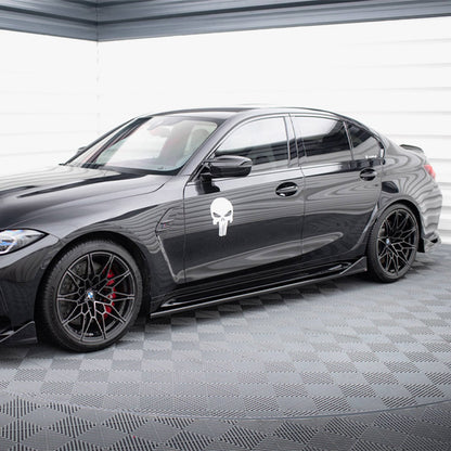 Maxton Design BMW M3 V3 CSL Look Side Skirt In Gloss Black (G80/G81)