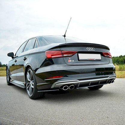 Maxton Central Rear Splitter Audi S3 8V Fl Sedan (2017-2020)