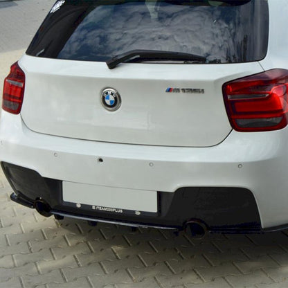 Maxton Central Rear Splitter BMW 1 F20/F21 M-Power (With Vertical Bars)